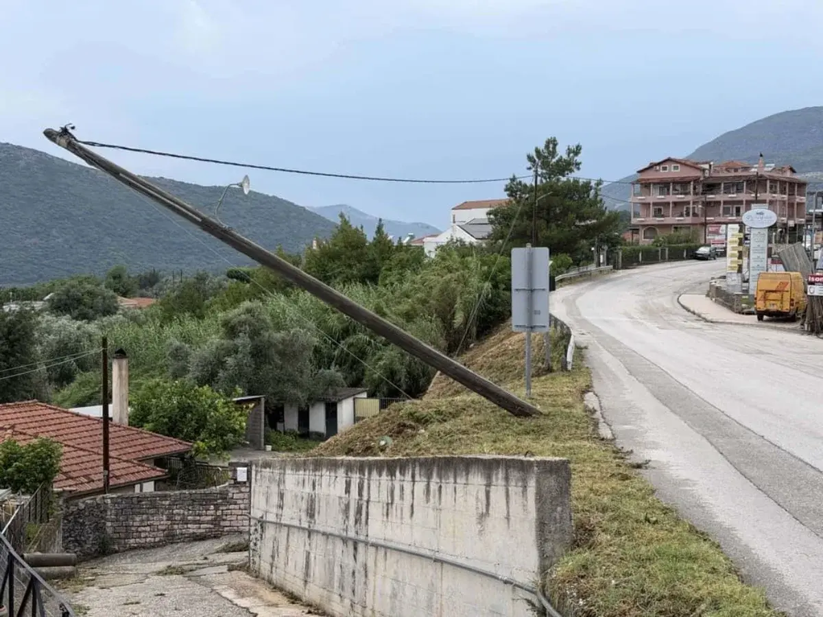 Κακοκαιρία στην Παραμυθιά: Κατέρρευσε στύλος της ΔΕΗ - Προβλήματα στην ηλεκτροδότηση