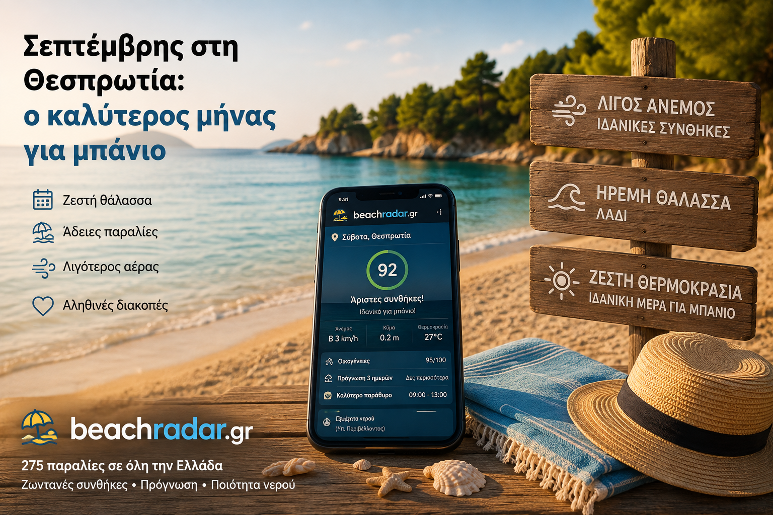 Σεπτέμβρης στη Θεσπρωτία: ο καλύτερος μήνας για μπάνιο