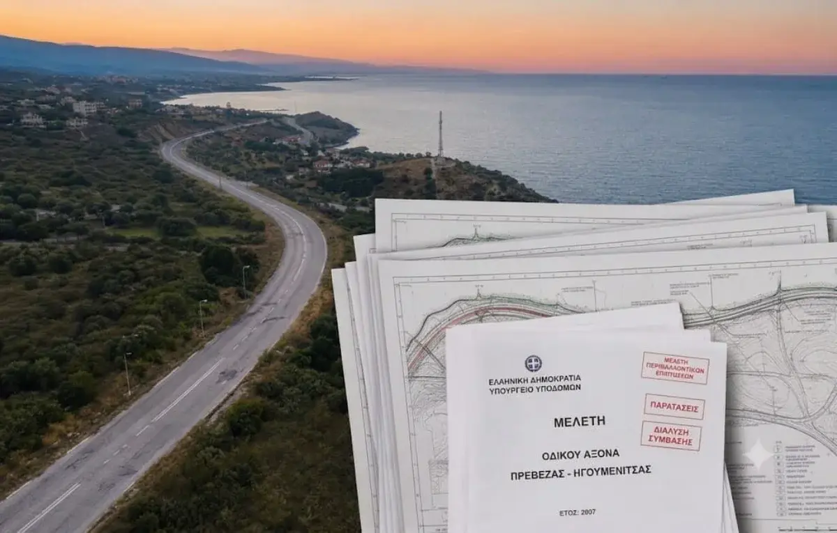 Οδικός Άξονας Πρέβεζα – Ηγουμενίτσα: Γιατί το έργο βαλτώνει για 20 χρόνια στα χαρτιά;