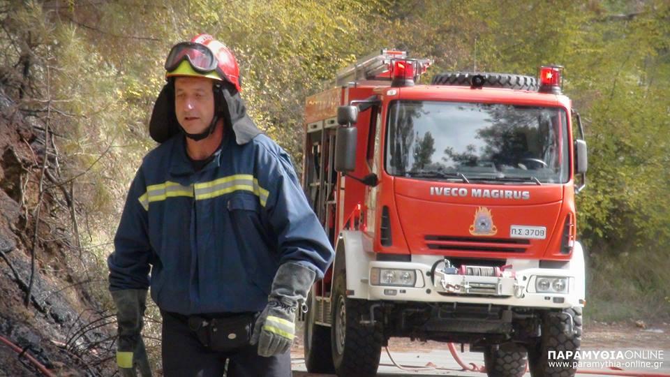 Υψηλός κίνδυνος πυρκαγιάς στη Θεσπρωτία: Σε ετοιμότητα η Πολιτική Προστασία