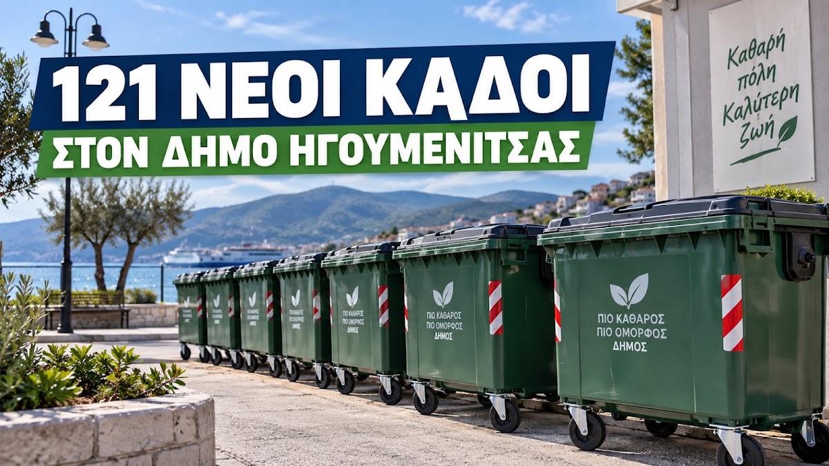 Δήμος Ηγουμενίτσας: 121 νέοι κάδοι απορριμμάτων