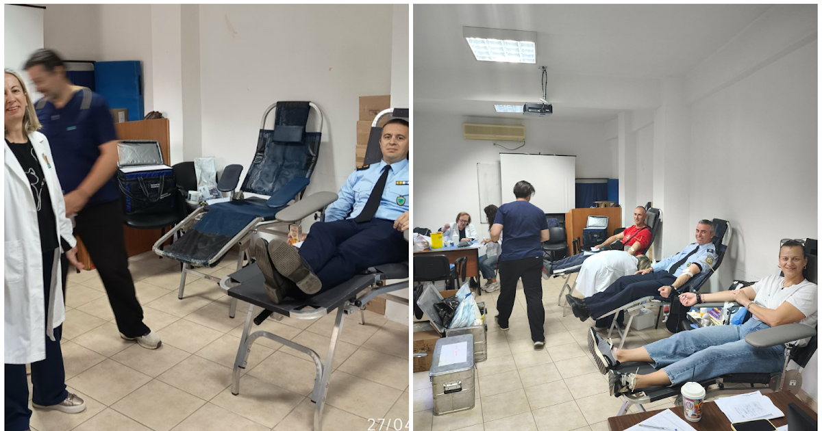 Εθελοντική αιμοδοσία από τη Διεύθυνση Αστυνομίας Θεσπρωτίας