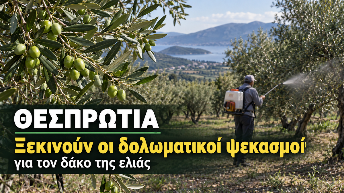 Θεσπρωτία: Όλα όσα πρέπει να γνωρίζουν οι ελαιοπαραγωγοί για τους δολωματικούς ψεκασμούς δάκου