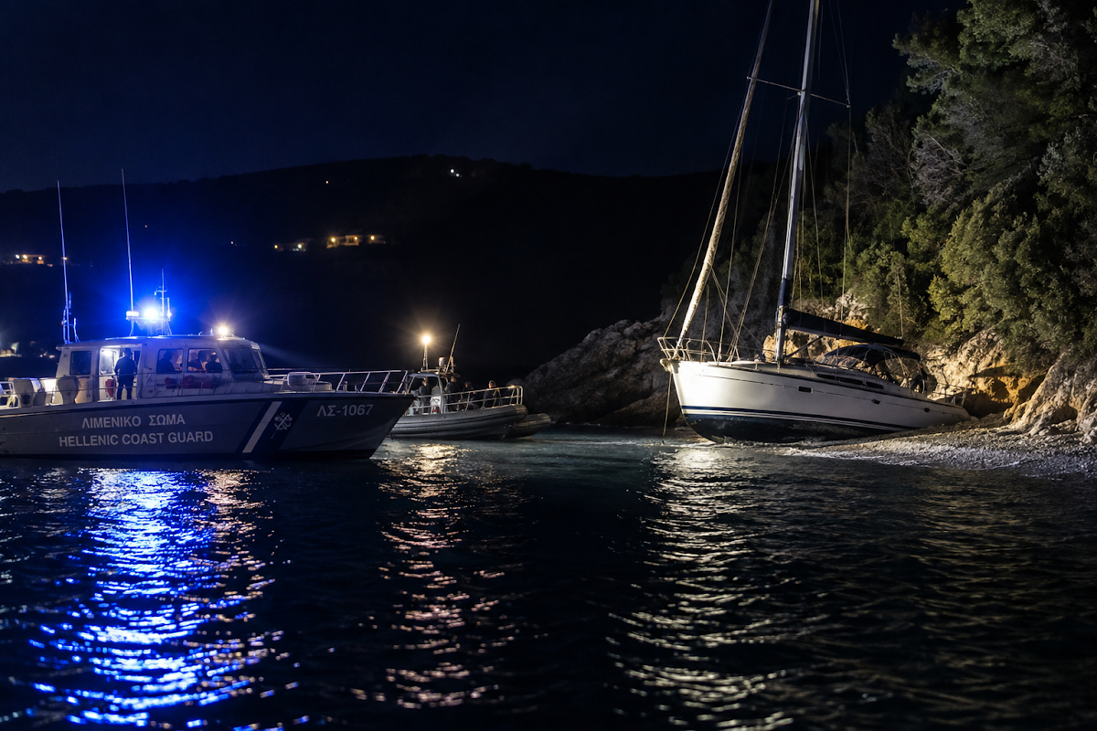 Σύβοτα: Συναγερμός για ιστιοφόρο με 9 επιβαίνοντες που προσάραξε σε παραλία