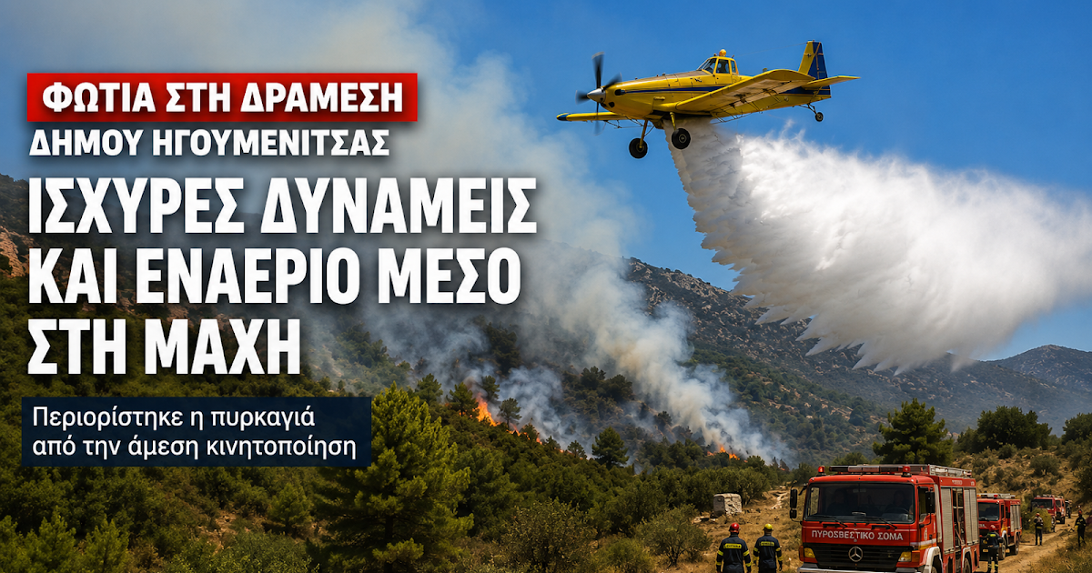 Φωτιά στην Δράμεση Ηγουμενίτσας | Άμεση επέμβαση της Πυροσβεστικής