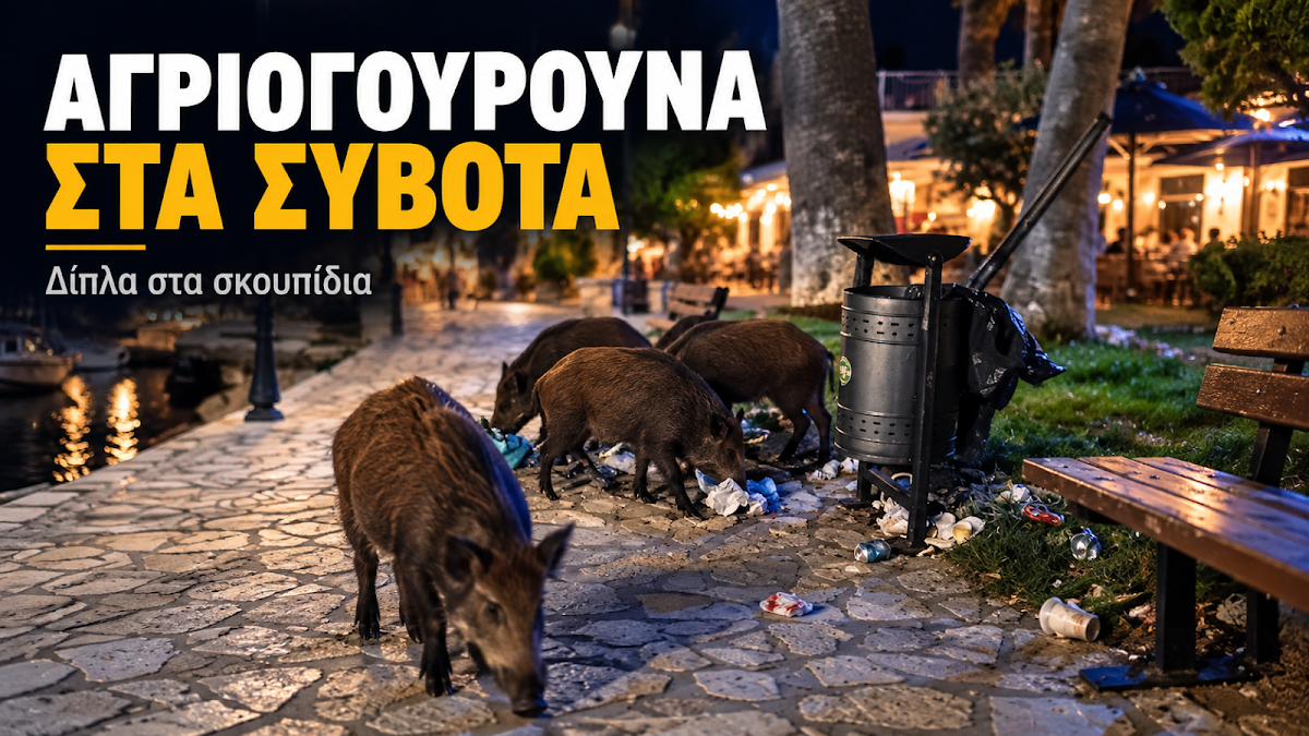 Σύβοτα: Αγριογούρουνα έκαναν «φτερά» τα σκουπίδια στην παραλιακή – Η ειρωνική αντίδραση για τον αντιδήμαρχο