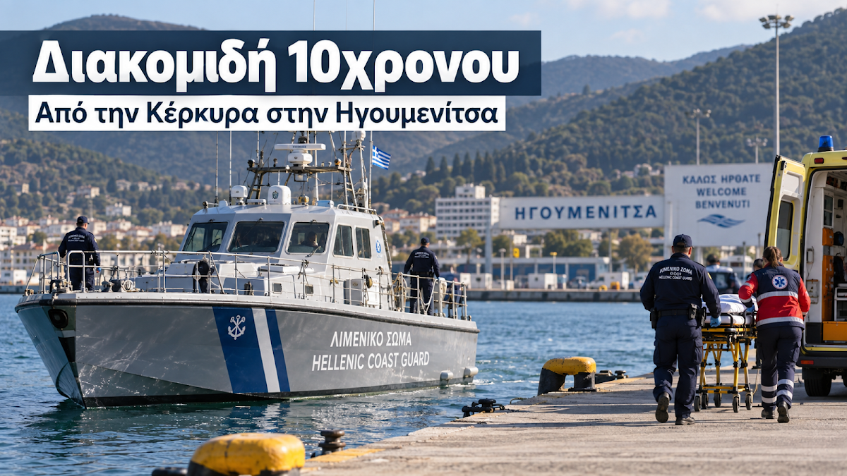 Κέρκυρα: Άμεση διακομιδή 10χρονου στην Ηγουμενίτσα με σκάφος του Λιμενικού