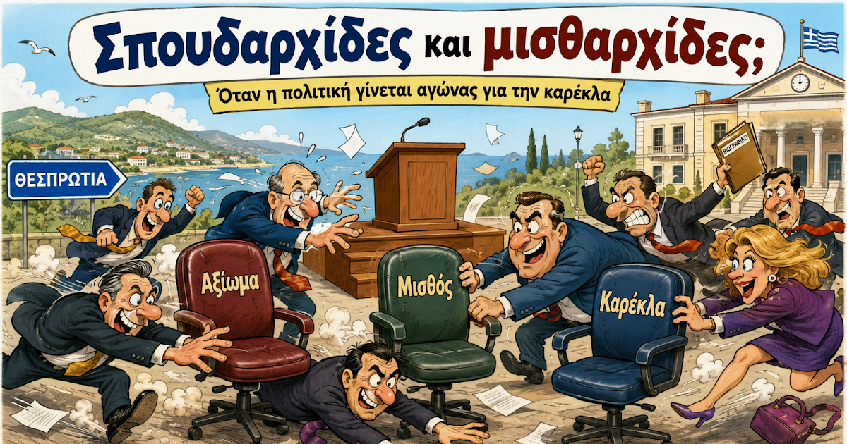 Θεσπρωτία: Όταν η πολιτική γίνεται «κυνήγι καρέκλας» από σπουδαρχίδες και μισθαρχίδες