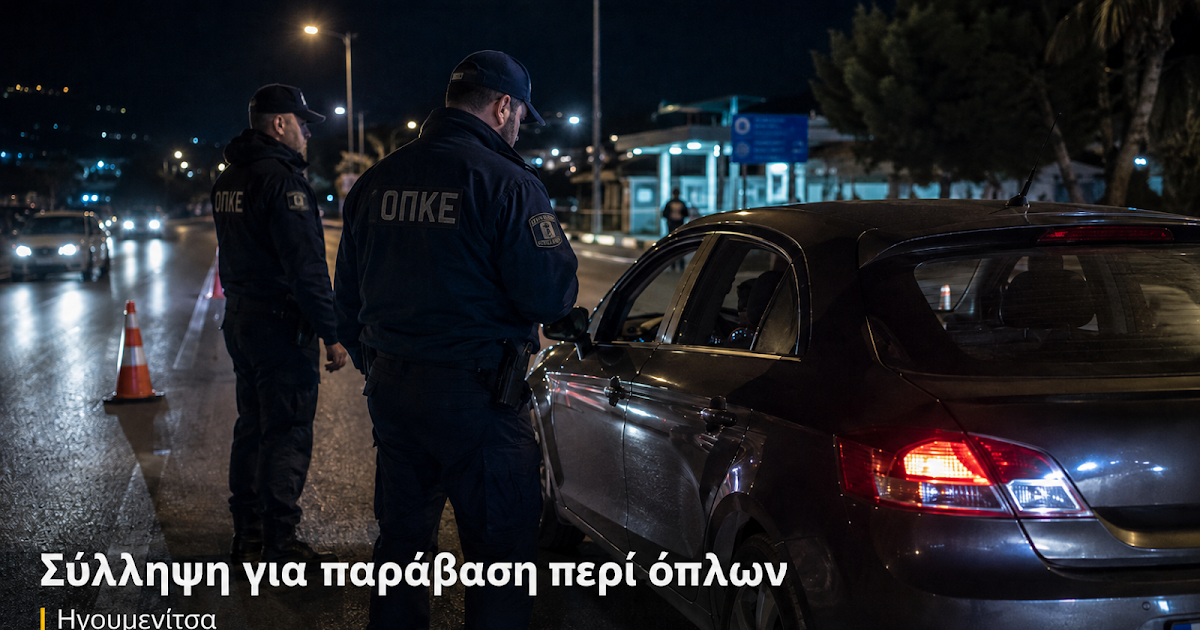 Ηγουμενίτσα: Σύλληψη οδηγού από την ΟΠΚΕ για κατοχή πτυσσόμενης μεταλλικής ράβδου