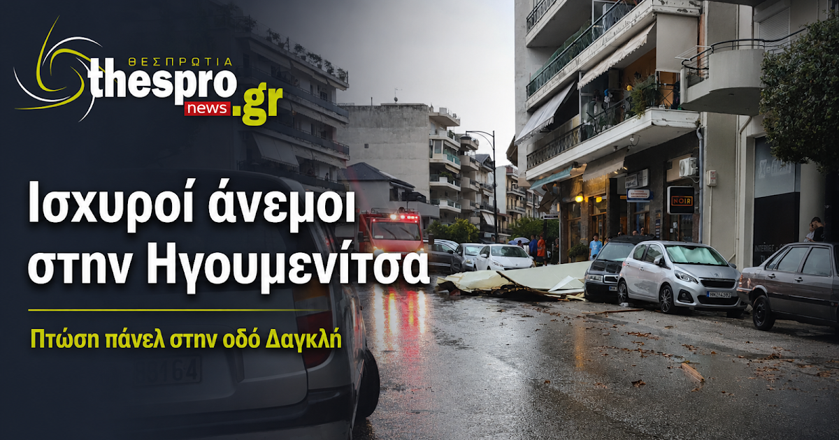 Ηγουμενίτσα: Ισχυροί άνεμοι ξήλωσαν πάνελ στέγης και καταπλάκωσαν σταθμευμένα αυτοκίνητα (+ΒΙΝΤΕΟ)