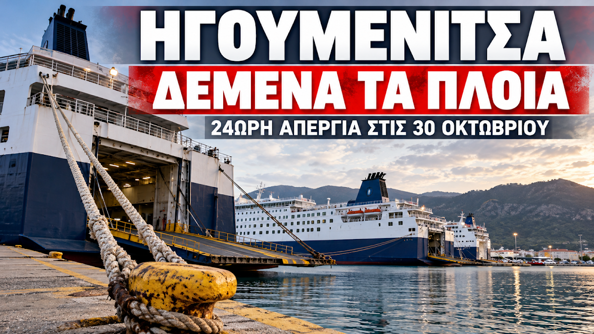 Ηγουμενίτσα: Δεμένα τα πλοία την Παρασκευή λόγω 24ωρης απεργίας