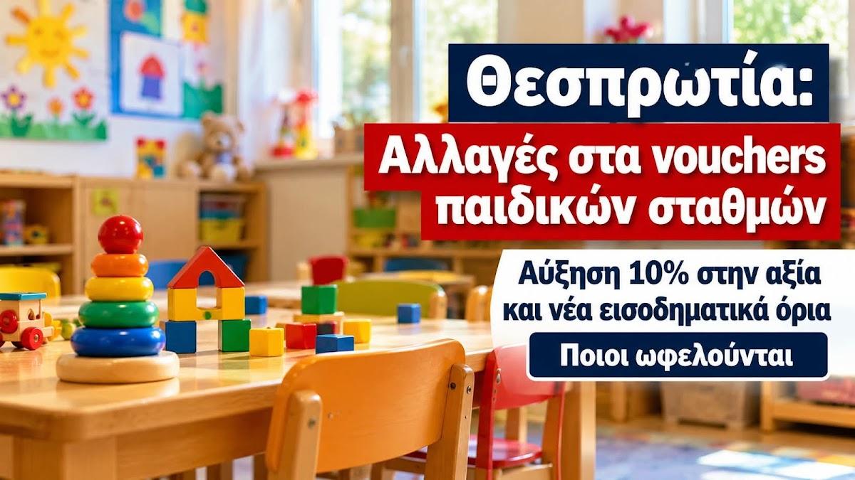 Θεσπρωτία: Αλλαγές στα vouchers παιδικών σταθμών – Ποιοι ωφελούνται