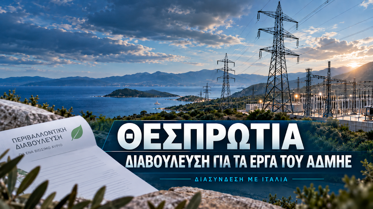 Θεσπρωτία: Στο «μικροσκόπιο» της περιβαλλοντικής διαβούλευσης τα νέα ενεργειακά έργα του ΑΔΜΗΕ
