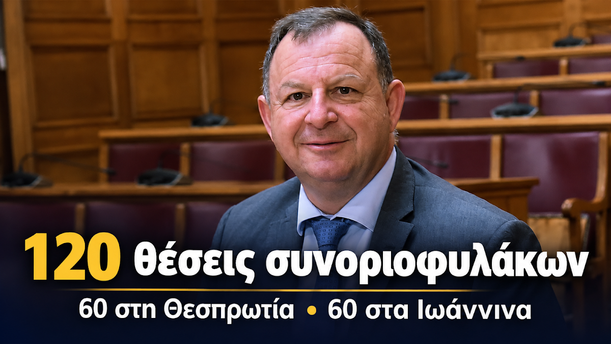 Θεσπρωτία και Ιωάννινα: Εγκρίθηκαν 120 νέες θέσεις συνοφυλάκων από την Ευρωπαϊκή Επιτροπή