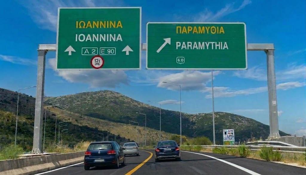 Κυκλοφοριακές ρυθμίσεις στην Εγνατία απο έξοδο Παραμυθιάς εώς και Τύρια.